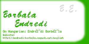 borbala endredi business card